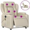 vidaXL Sedia da massaggio elettrica in Pelle finta crema