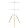 StarTech Support da pavimento per televisori - Adatto per schermi da 81 a 165 cm - Base stabile - Montaggio senza foratura - Inclinazione di 70° - Standard VESA 100x100-600x400 mm - Bianco