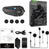 StarTech Auricolare per casco da moto - Interfono Bluetooth Q8 - Confezione singola - Sistema di comunicazione intercom mesh per 6 persone - Portata fino a 1000 metri - Grado di protezione IP67 (resistente all'acqua) - Annunci vocali multilingue