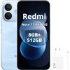 XIAOMI Smartphone Xiaomi Redmi Note 17 Pro 5G, batteria 8340mAh, 8/512GB, colore blu (incluso caricabatterie da 67W)