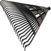 Garronda Rastrello giardino per foglie 610 mm Nero GD-0259 | Testa leggera in plastica con denti elastici per raccogliere foglie, erba e residui da giardino; fornitura senza manico
