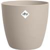 elho brussels round 25cm vaso da fiori - Linen White | Ø 24.3 x Alt. 23.2 cm | Adatto per interni | Plastica riciclata al 100%