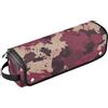 KLL Borsa da viaggio per strumenti per capelli da donna con tappetino in ferro impermeabile, organizer da viaggio per strumenti caldi e accessori per la cura dei capelli, mimetico bordeaux