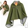 QTERHYD Usb Mantella Riscaldante,Portatile Scialle Riscaldante，Verde | Poncho Riscaldante Elettrico,3 Livelli Di Calore, Poncho Termico Per Viaggio, Casa, Campeggio E Auto