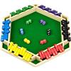VingaHouse Shut The Box Classico Gioco da Tavolo in Legno, Gioco di Dadi Giocattolo | Gioco da Viaggio per 6 Giocatori con Borsa Conservazione per l'allenamento Logica Matematica Regalo per Bambini - Multicolore