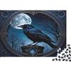 N5D9Z6E2 Corvo nero notte di luna piena Puzzle per Adulti Puzzle 1000 Pezzi carta relax concentrazione famiglia regalo decorazione casa 38x26cm/1000pcs