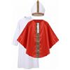 Tapallmy Set Costume da prete per Bambini, Costume da Papa, con Cappello da Papa, per Giochi di Ruolo per Bambini, Cosplay di Halloween, Taglia S