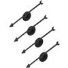 Zcccc Spinner Game Engaging Board Arrow Set Casa e Scuola Party Spinner Plastica Craft con Ventosa Accessori per giochi da tavolo (4 pezzi, nero)