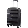American Tourister Bon Air Trolley da cabina, 55 cm | Nero, trolley rigido, 55x40x20 cm, 31.5 L, 2.5 kg, con lucchetto TSA, cinghie interne incrociate e guscio in polipropilene