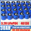 DIANKAISHOU Batteria LiFePO4 Grado A 3.2V 30Ah C46 46138 per Modifiche Fai-da-te di Batterie Moto e Auto 12V 24V 48V al Litio Ferro Fosfato
