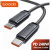 toocki Cavo USB-C a USB-C in silicone Toocki, con tecnologia PD3.1 e ricarica rapida da 240 W, cavo da USB-C a USB-C per Macbook, iPhone 18, Samsung, Xiaomi e OnePlus.