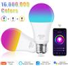 coolo Lampadina intelligente WiFi 15W 18W E26 E27 Lampada LED RGB Funziona con Alexa/Google Home Tuya Smart Life APP Dimmerabile RGB + Bianco + Bianco caldo