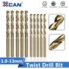 XCAN 1.0-13mm Punta da trapano elicoidale rivestita in cobalto HSS M35 per legno/metallo, fresa per fori, punta da trapano a gambo tondo