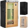 Generic Copertura per Sauna da Esterno per 2-4 Persone in Legno/a Infrarossi, Tessuto Oxford 600D Resistente e Impermeabile, Protezione dai Raggi UV e Antivento, Solo Copertura,Nero,183x122x193cm