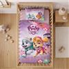 Paw Patrol Copripiumino Neonato 100x135 + Federa 40x60 Stella Everest | Lettino reversibile | Cotone naturale morbido traspirante | Nickelodeon | Bambine 0-3 | Sbarre | Lavabile in lavatrice