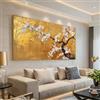 KEMEIQI Stampa economica su tela, quadro moderno astratto con fiori di ciliegio, decorazione murale per soggiorno e camera da letto (70x140 cm/senza cornice)