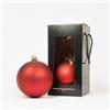 Giulia Grillo Palline di Natale Rosse Opache 15 cm Giulia Grillo, Set da 2 | Plastica infrangibile, cappuccio e cordino montati, colore pieno e satinato, scatola con display, addobbi per albero