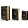 Tissting Scatola Per Libri Vintage In Ecopelle 3 Pezzi 18,8x25,5x6,2 Cm | Set Di Tre Scatole In Pelle Ecologica Con Parola Life Stampata Sulla Copertina