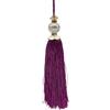 Anevous 4 eleganti nappe in poliestere, per bricolage, charms, nappa per chiavi, nappa per la casa, matrimonio, Natale, portachiavi, accessori fai da te, viola scuro