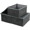 TIE-DailyNec 3 Pezzi Scatole Portaoggetti in Tessuto con Coperchio, Contenitori | Organizer Pieghevole in Tela per Vestiti, Portaoggetti per Giocattoli, Libri e Altri Oggetti Vari (40 x 30 x 21 cm)