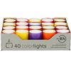 Wenzel-Kerzen 23-229-40-UK Winterlights - Candeline da 38 mm con Involucro in PC, Crazy Mix, Colori Assortiti