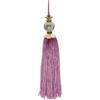 Anevous 4 eleganti nappe in poliestere, per bricolage, charms, nappa per chiavi, nappa per la casa, matrimonio, Natale, portachiavi, accessori fai da te, viola chiaro