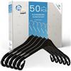 RSR Hangers Grucce appendiabiti in plastica NA T 38 cm, colore nero (50 pezzi)
