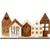Puwixmox Decorazione in Legno Rustica,Oggetto Arredo per Soggiorno,Ingresso & Camera | Decorazione in Legno con Casa e Cuore, Motivo « HOME » e Scritta Rustica per Creare Un'atmosfera Accogliente