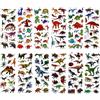 Amaxiu Decalcomanie 3D a tema dinosauro gonfio per bambini, 12 fogli adesivi a tema dinosauro per fai da te, scrapbooking, feste di compleanno, bomboniere, oltre 160 pezzi