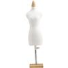 Generic Mini Abito con Supporto in Metallo, Torso Femminile fissabile per Cucire, manichino da sarta Portatile per Esposizione di Vestiti per Bambole e Sartoria 1/4 A