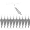 jeufun 10 infila-aghi in acciaio inox per cucire a mano e a macchina | Strumenti di filettatura per aghi a occhio largo, ricamo, punto croce, cucito a mano e a macchina, forniture fai da te