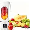 Funmo Frullatore portatile per frullati, tazza da 450 ml con coperchio a prova di perdite e apertura per bere