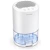 Pozxiol Deumidificatore da 1000 ml con display di temperatura e umidità, umidificatore elettrico silenzioso, modalità sleep, 7 colori, spegnimento automatico, per camera da letto, ufficio, armadio