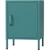 Jan Nowak Comodino Camera da Letto in Metallo - MIA | Comodino Piccolo Scintillante con 1 Ripiano Regolabile | Armadietto Moderno, Stile Industriale | 42,4 x 59,5 x 40 cm | Azzurro