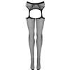 Obsessive S232, Calze a Giarrettiera Donna, Nero, S/M/L