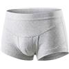 REMEDIA ONE Boxer Ernia Inguinale Uomo Vita Alta in Cotone Elastico con Tasche per Pelotte - Contenitivo Pre e Post Operatorio