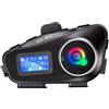 StarTech Auricolare Bluetooth per caschi da moto - Q58-Max - 1 unità - Portata inferiore a 500 metri - Illuminazione a LED - Radio FM - Resistente all'acqua secondo lo standard IP65 - Stereo
