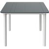 Resol Noa Tavolo quadrato interno, esterno 90 x 90 | giardino, terrazza, balcone, soggiorno, cucina, sala da pranzo | design, leggero, multiuso | 2-4 persone | Piede bianco - Tavolo grigio scuro