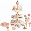 Set Dolci Finti Tema Pasticceria Stand Dolci a Tre Livelli Robusto per Bambini