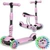 Monopattino 3 in 1 Cubi Balance Triciclo per Bambini Con Sedile Rosa