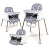 Mobiclinic® kids, Seggiolone pappa evolutivo, 3 in 1, Kiara, + sedia da gioco alto, Pieghevole, Cintura di sicurezza a 5 punti, Vassoio regolabile, 6-36 mesi, Fino 15 kg