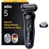 Braun Serie 5 Rasoio Elettrico Barba, 1 Accessorio, 52-B1600s, Blu | Regolabarba Uomo, 1 Accessorio, Rasoio Barba Impermeabile, Ricaricabile, 50 Min di Utilizzo