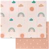 Sweety Fox Tappeto Gioco Bambini Pieghevole Sweety Fox - Tappeto Gioco Neonato 150x180x1cm - Tappeto Bambini Reversibile, Impermeabile per Sviluppo Sensoriale in Schiuma - Tappeto Neonato - Arcobaleno
