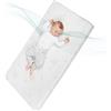 roba Materasso per Lettino safe asleep - Serie Air Balance Plus - 70 x 140 x 9 cm - con Zip - Sfoderabile e Lavabile - Trapuntato e Traspirante - Bianco