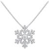 bySantana Collana Fiocco di Neve Argento 925 Donna Pendente Cristalli Natale | Catena Veneziana Argento 925, Zirconi Brillanti, Elegante Ciondolo, Gioielli Natalizi, Con Scatola Regalo