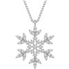 bySantana Collana Fiocco di Neve Argento 925 Donna Pendente Cristalli Natale | Catena Veneziana Argento 925, Zirconi Brillanti, Elegante Ciondolo, Gioielli Natalizi, Con Scatola Regalo