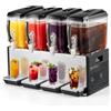 VEVOR Dispenser Bevande Fredde Commerciale 4 Serbatoi 4x12 L Acciaio Inox | Distributore da Banco, Temperatura di Raffreddamento da 7℃ a 12℃, Succhi di Frutta, Tè Freddo, Ristorante, Hotel, Catering