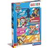 Clementoni - 26592 - Supercolor Puzzle - Paw Patrol - 60 Pezzi - Puzzle Bambini 4 Anni, Puzzle Cartoni Animati - Made In Italy