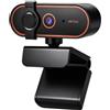 FACAIIO per mini webcam HD per riunioni online Live Stream, otturatore obiettivo integrato leggero corpo in ABS per viaggi ufficio casa