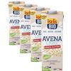 Isola bio, Bevanda di avena light bio, senza lattosio, senza zuccheri, 1L (Confezione da 4)